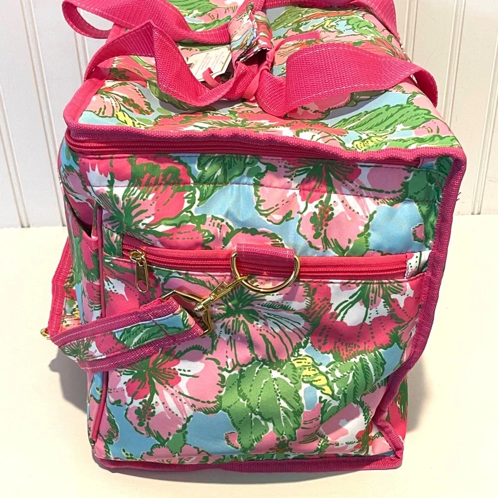 Lilly Pulitzer Beach Cooler Bag Womens OS Pink‎ Floral Preppy Tropical Insulated